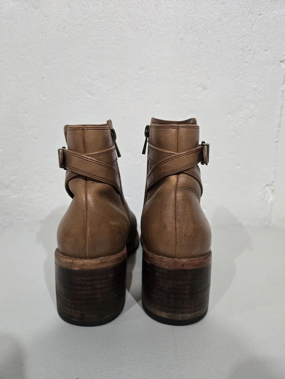Clarks Leather Western Ankle Boots